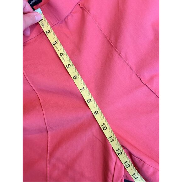 JULES & LEOPOLD • Coral Pink High Waisted Skinny Straight Leg Crop Dress Slacks - Picture 9 of 9